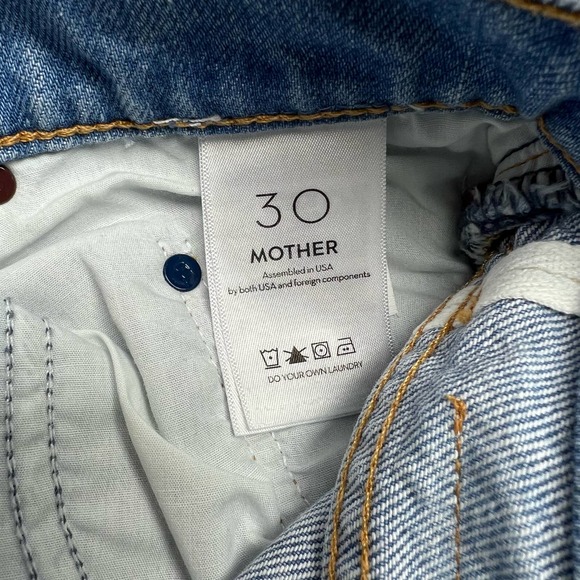 Snacks by Mother The Pleated Fun Dip Ankle Jeans Size 30 Button Up NWT - Picture 8 of 12